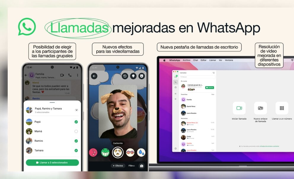 Novedades videollamadas WhatsApp