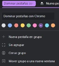Pestañas de colores con Google Chrome