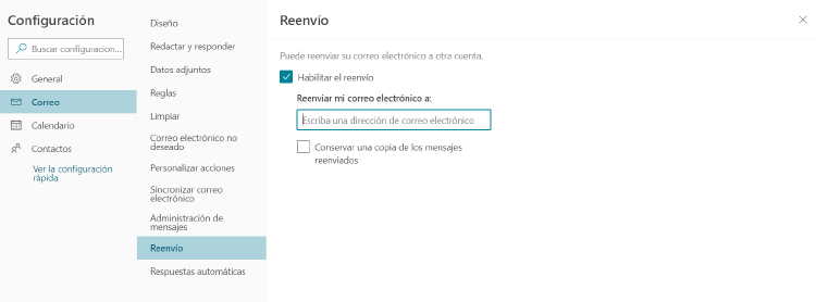 reenvío correo reenvío correo