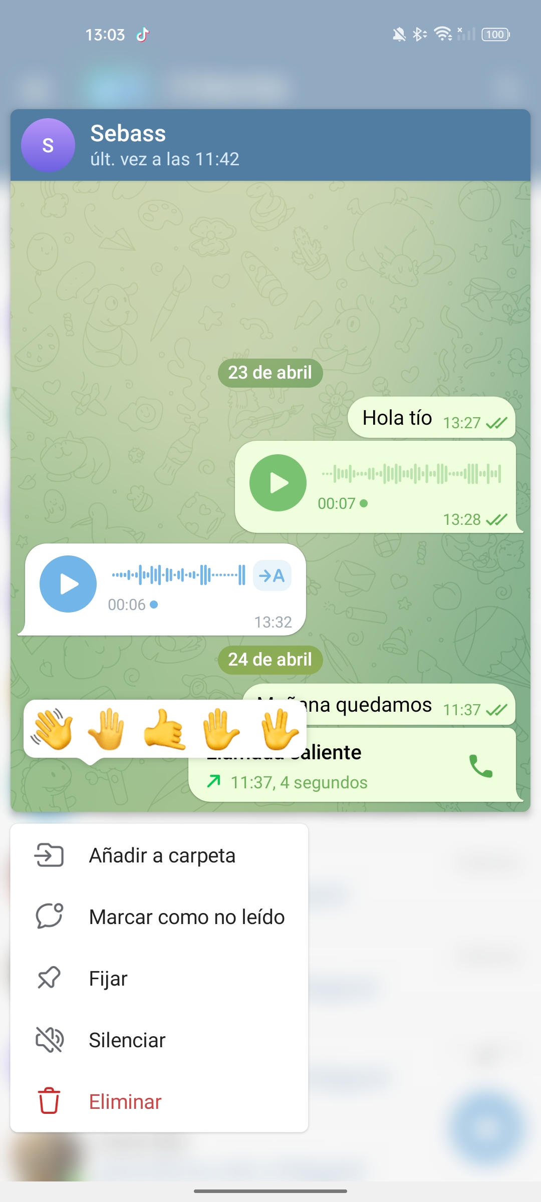 Vista previa chat Telegram