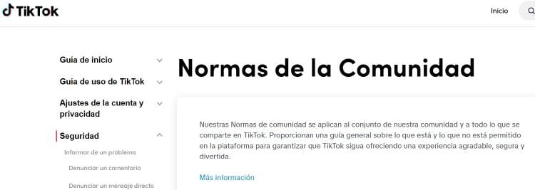 tiktok normas comunidad