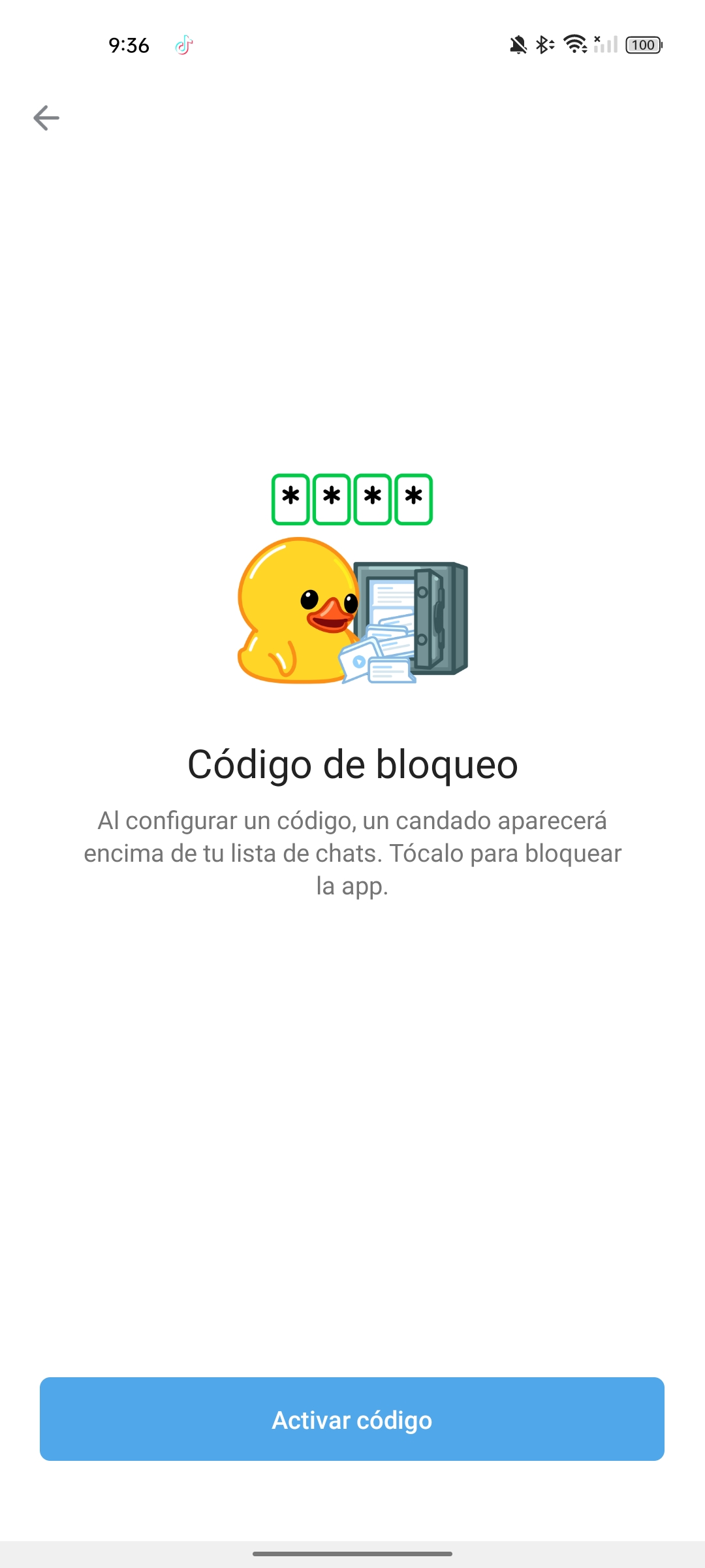 Codigo bloqueo Telegram