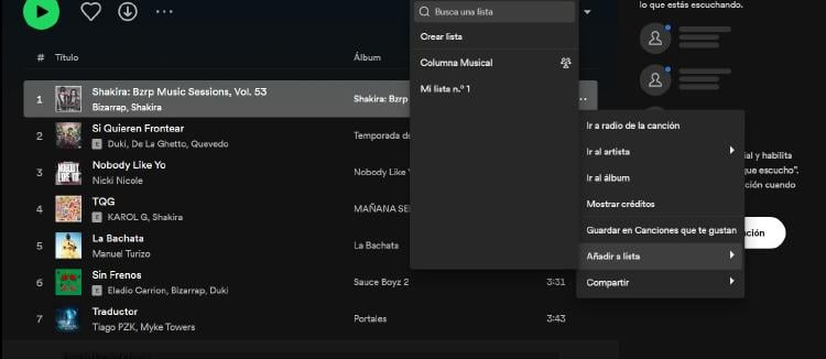 Playlists colaborativas de Spotify en tu PC