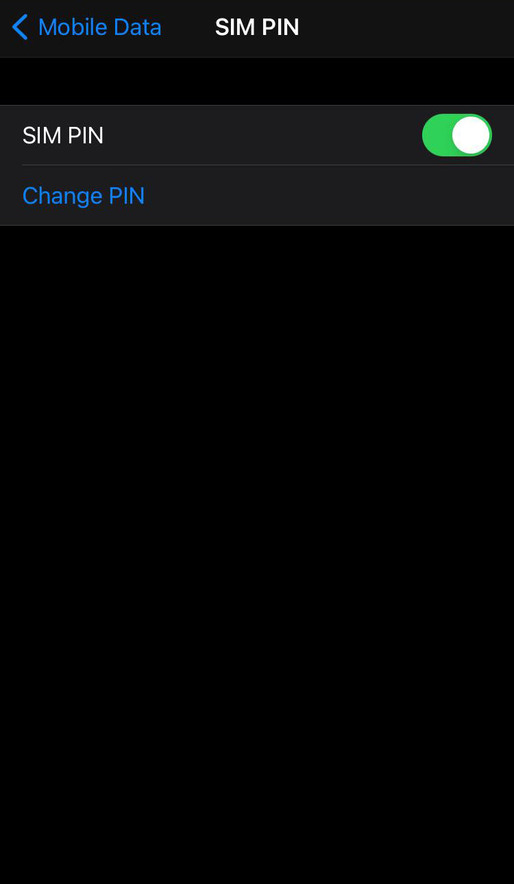 cambiar PIN iOS