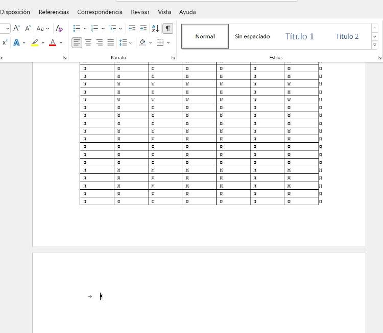 tabla word tabla word