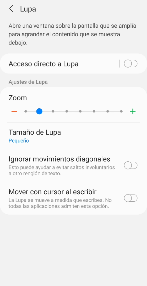 lupa de Android