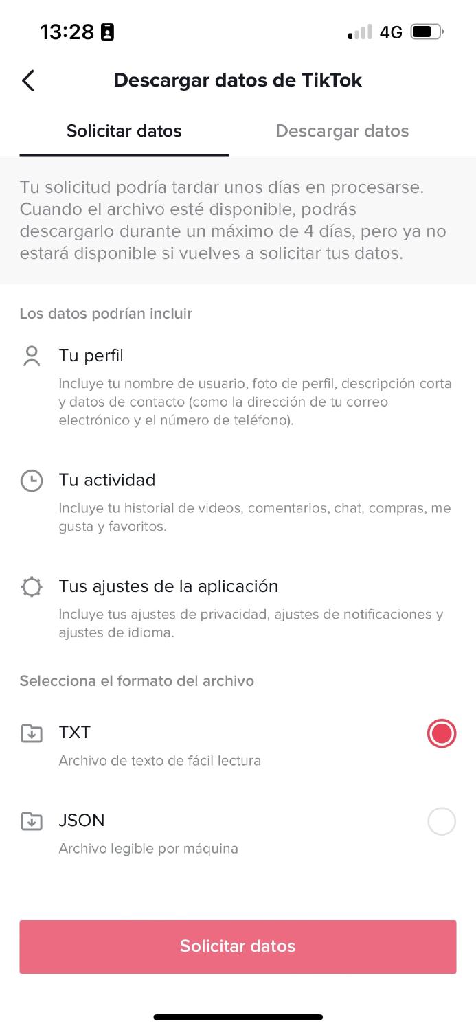 Ajustes y privacidad TikTok