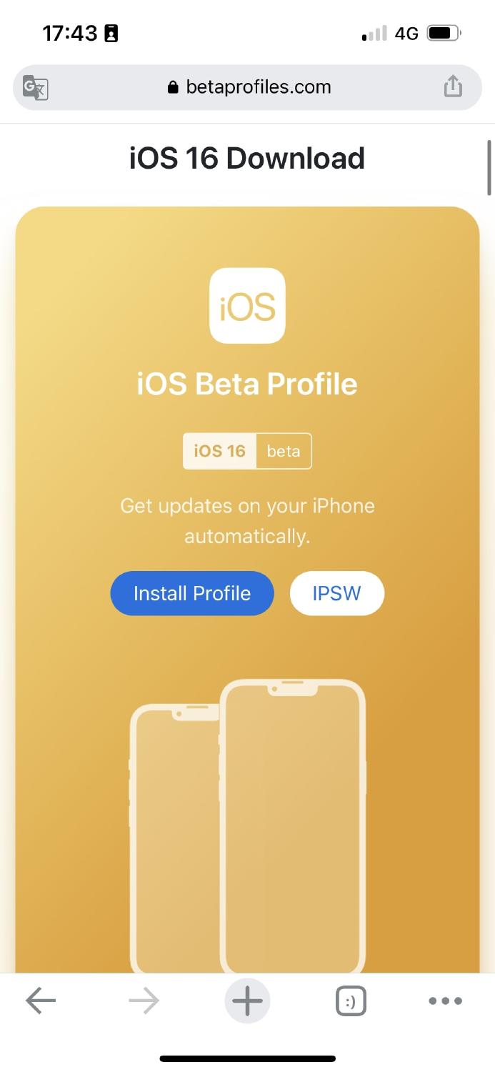Descargar beta iOS 16