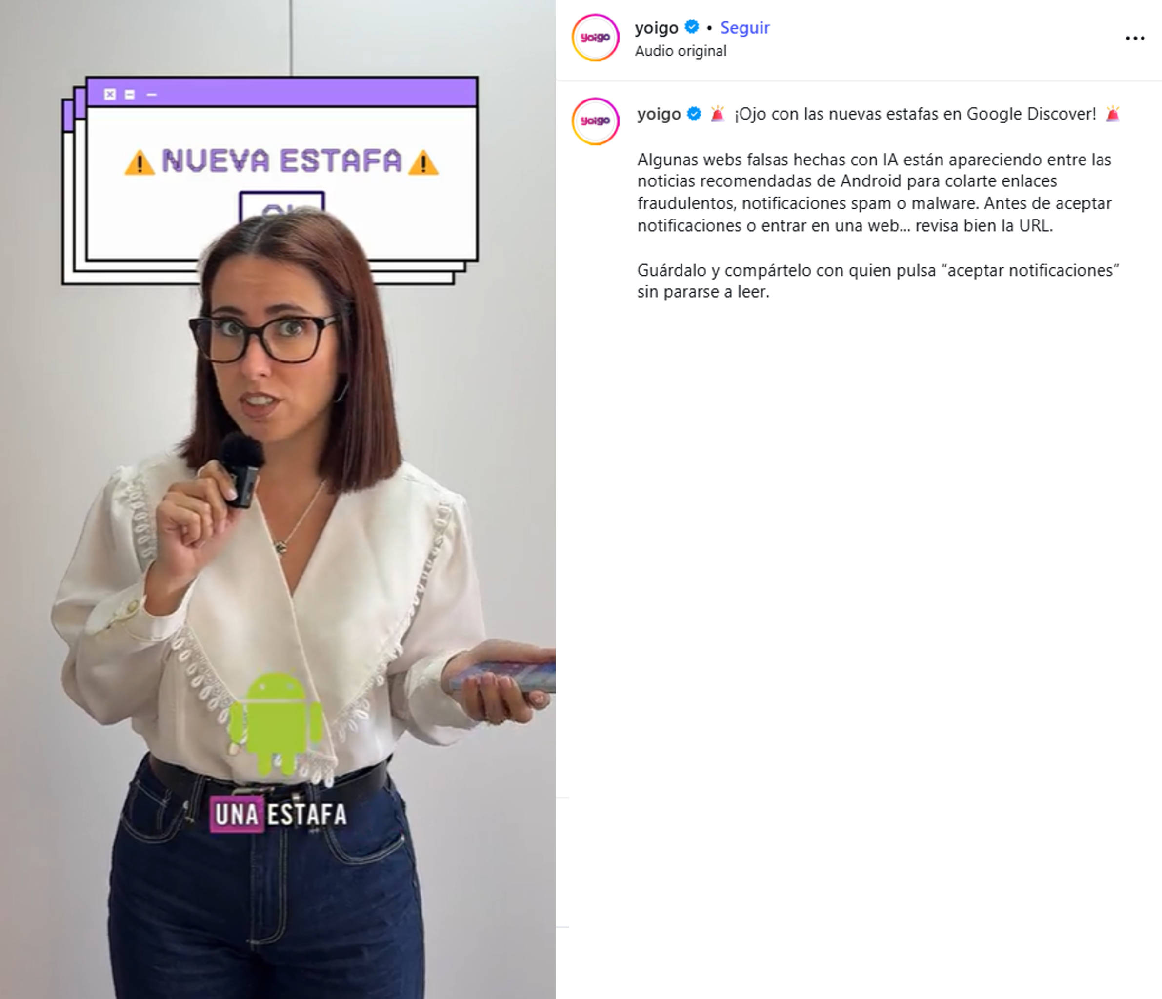 Imagen de Yoigo. Licencia de Instagram.