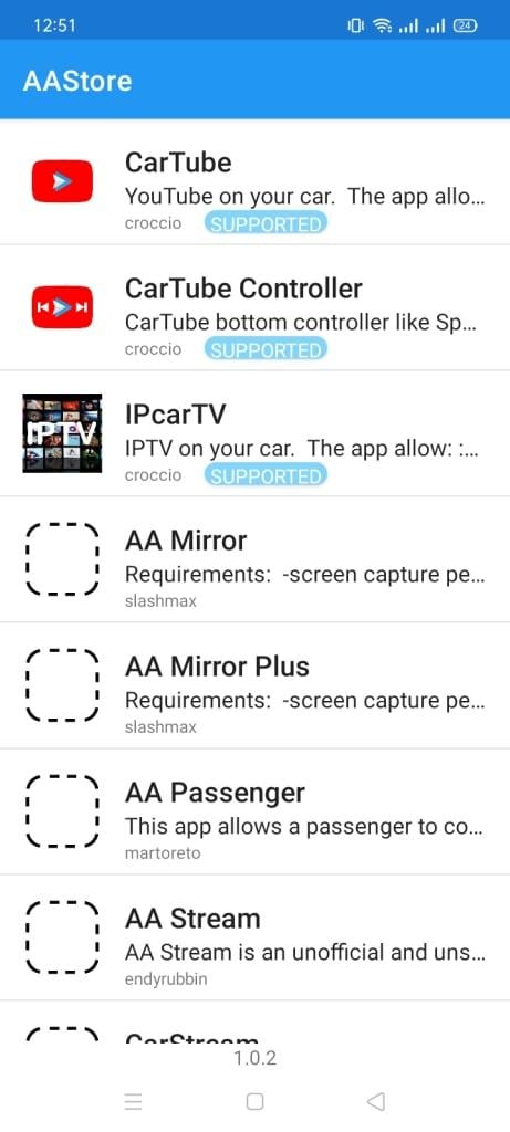 Screenshot of AAStore App