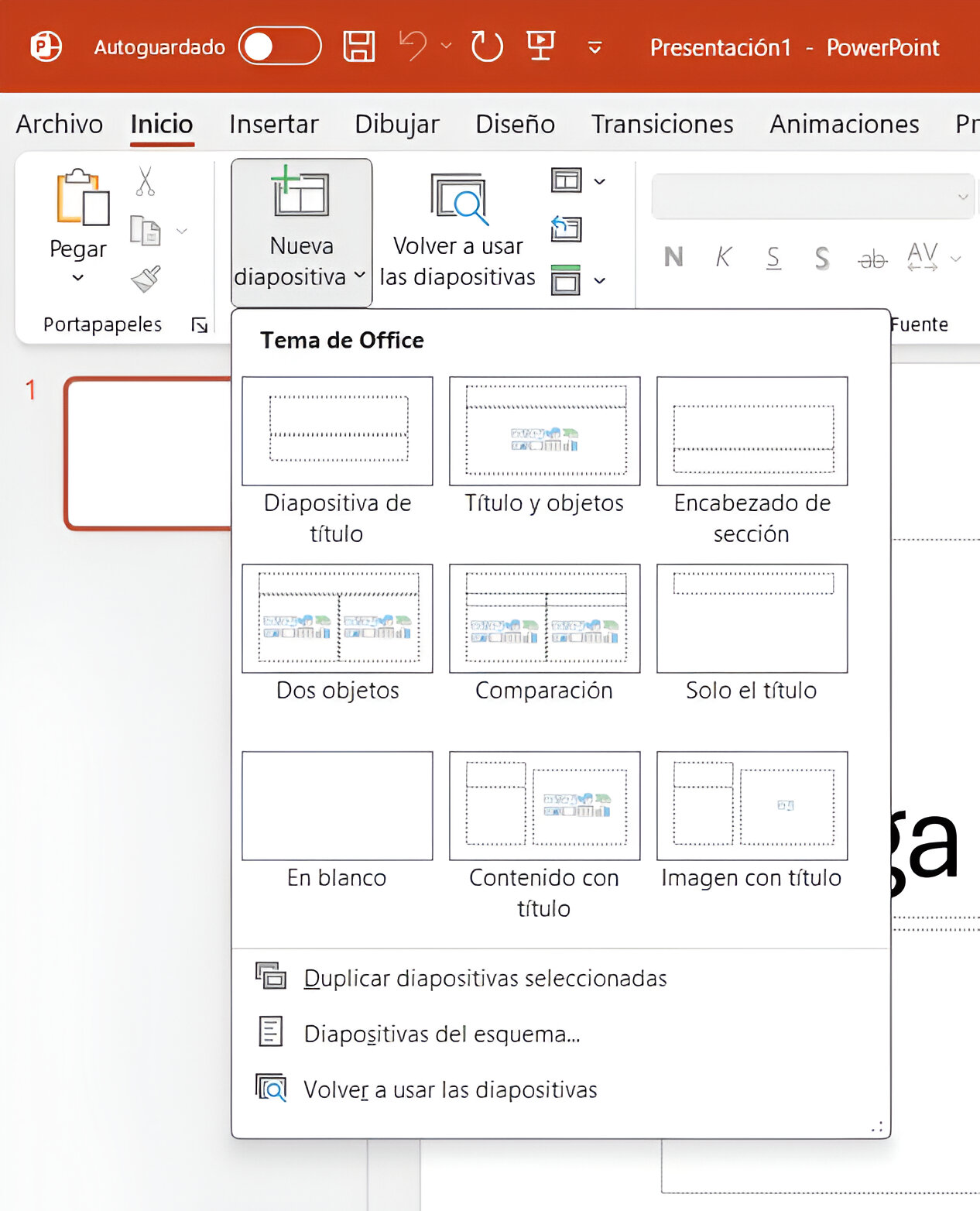 Añadir diapositiva PowerPoint