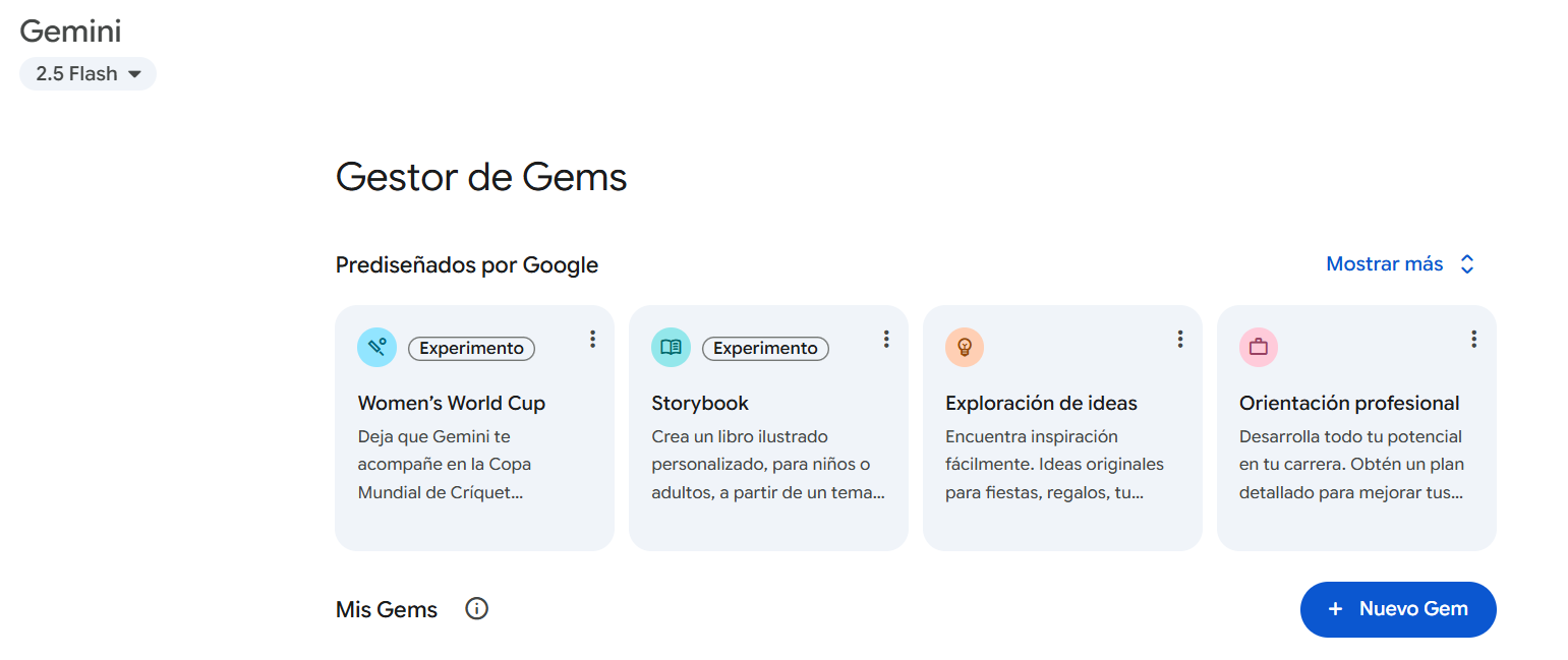 Gems de Gemini: tu IA personalizada paso a paso 