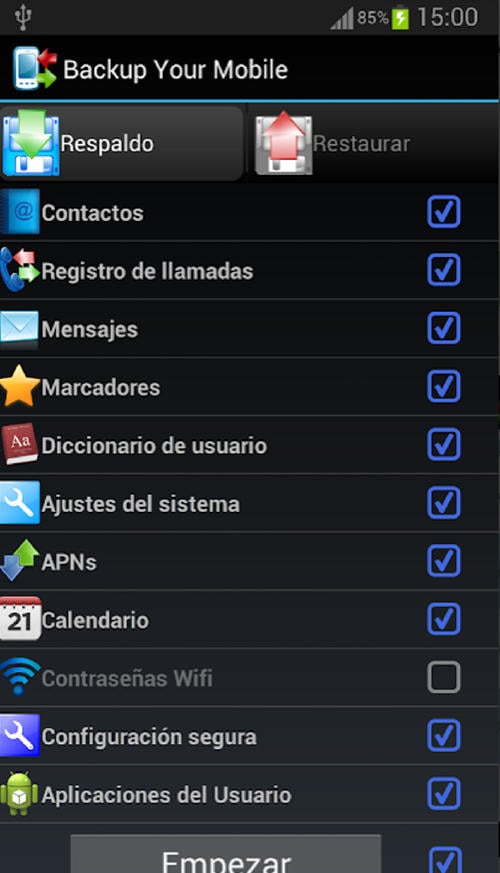 copia de seguridad app copia de seguridad app