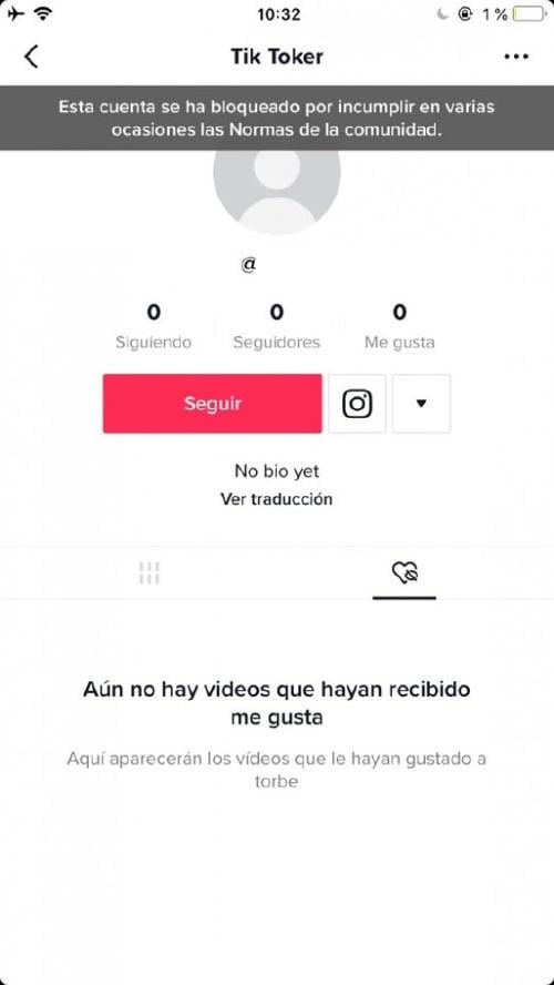 cuenta bloqueada tiktok