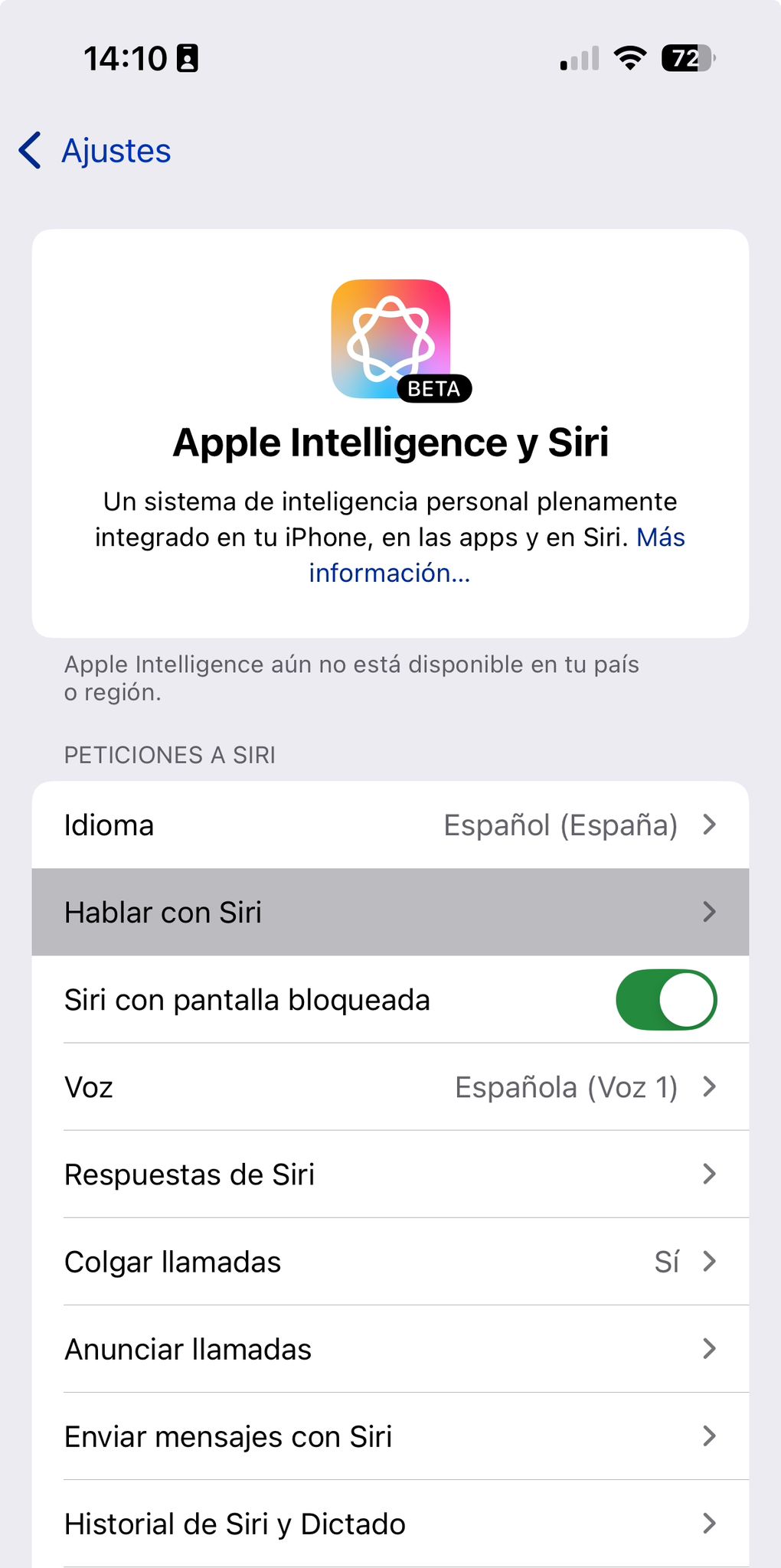 Configura Siri