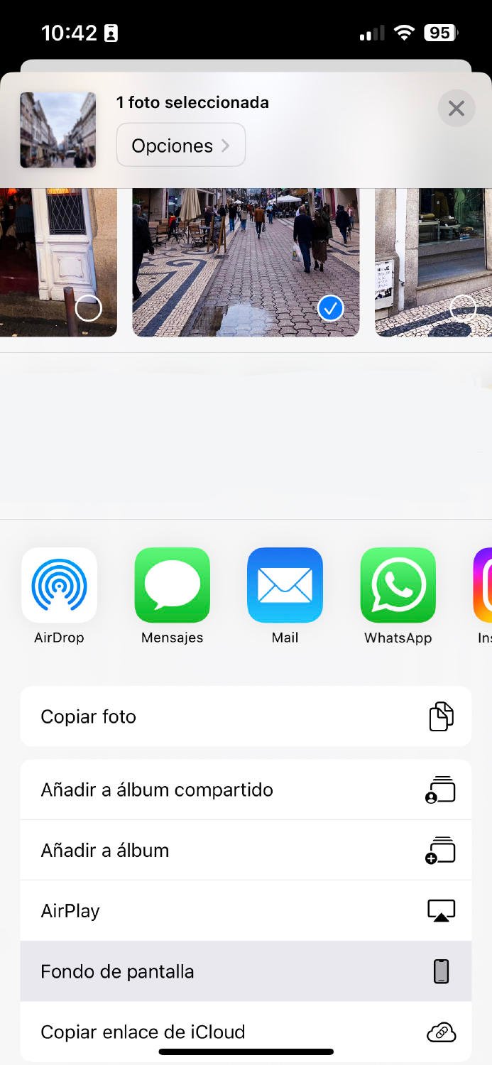 Cambiar fondo de pantalla iOS 16