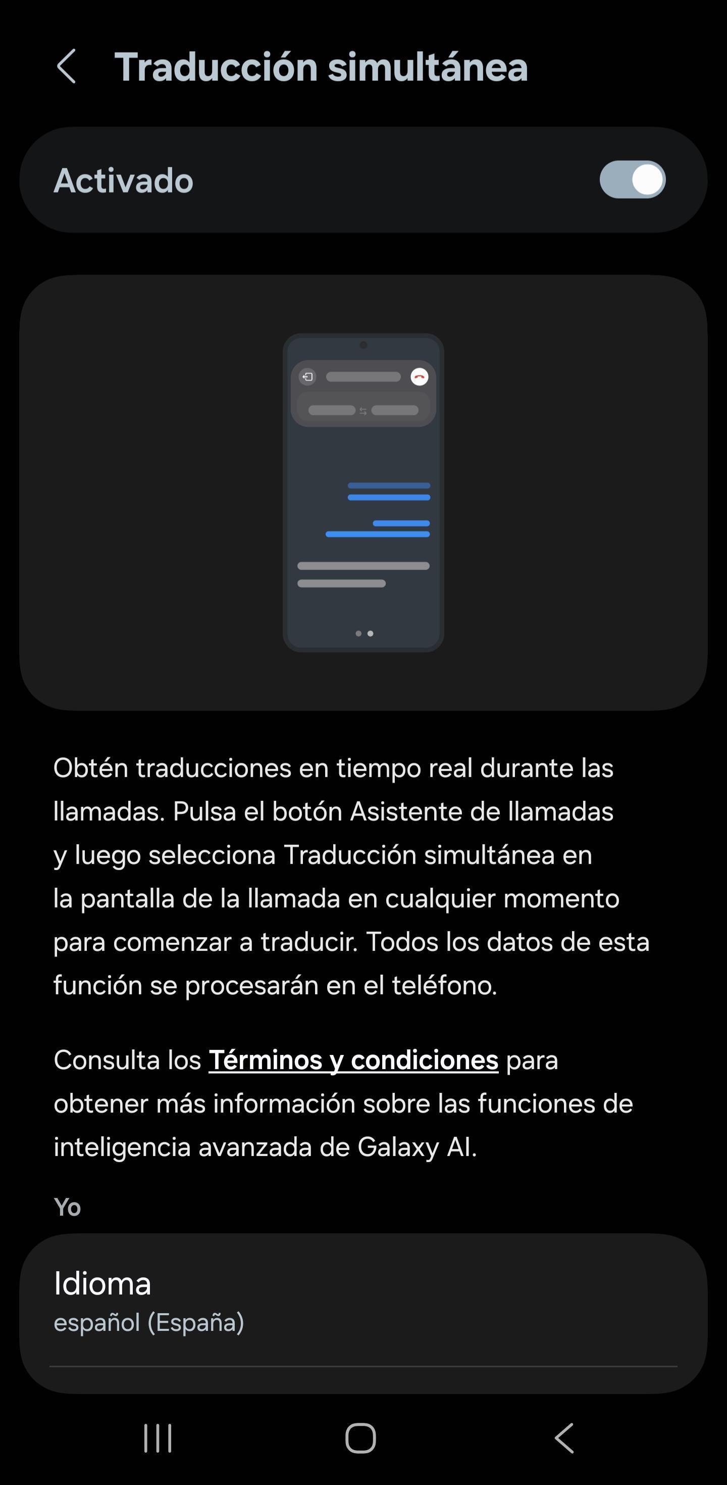 Cómo activar Live Translate en llamadas y mensajes con Galaxy AI