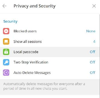 Bloquear y desbloquear usuarios en Telegram web