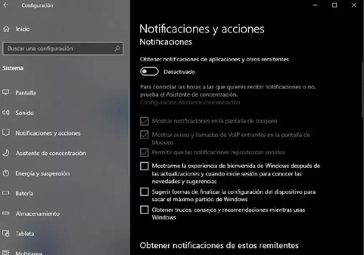 notificaciones Windows
