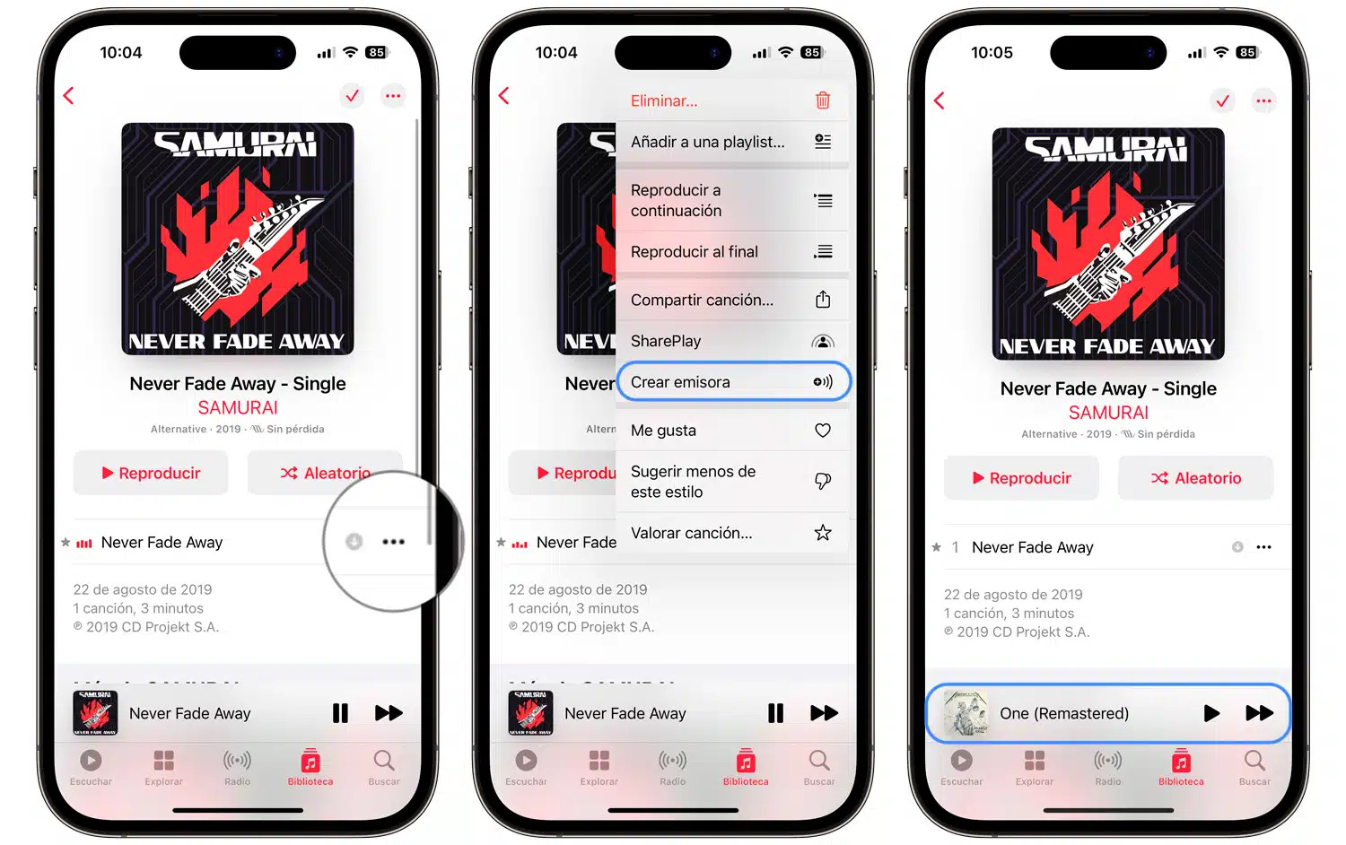 crear emisora Apple Music