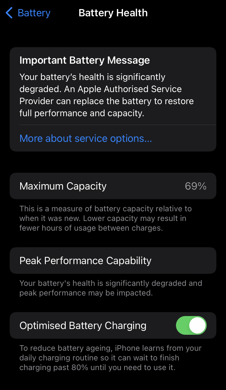 cómo saber el estado de la batería de mi iPhone