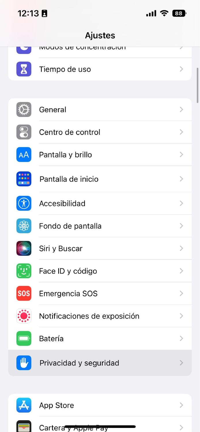 privacidad iphone