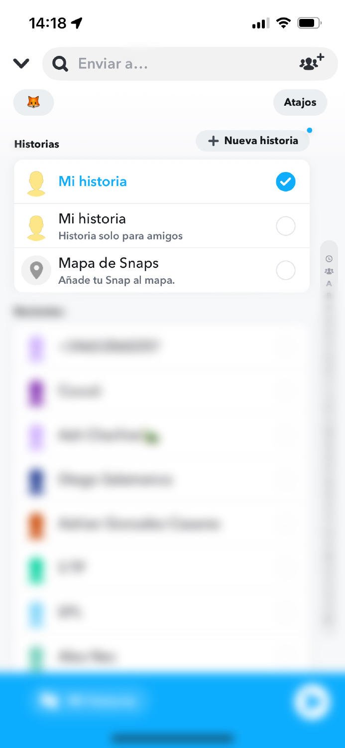 Historias Snapchat