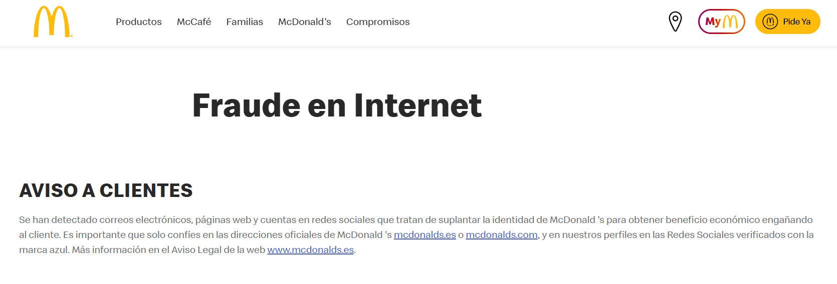 McDonalds estafa WhatsApp phishing