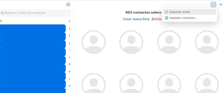 Exportar contactos icloud Exportar contactos icloud