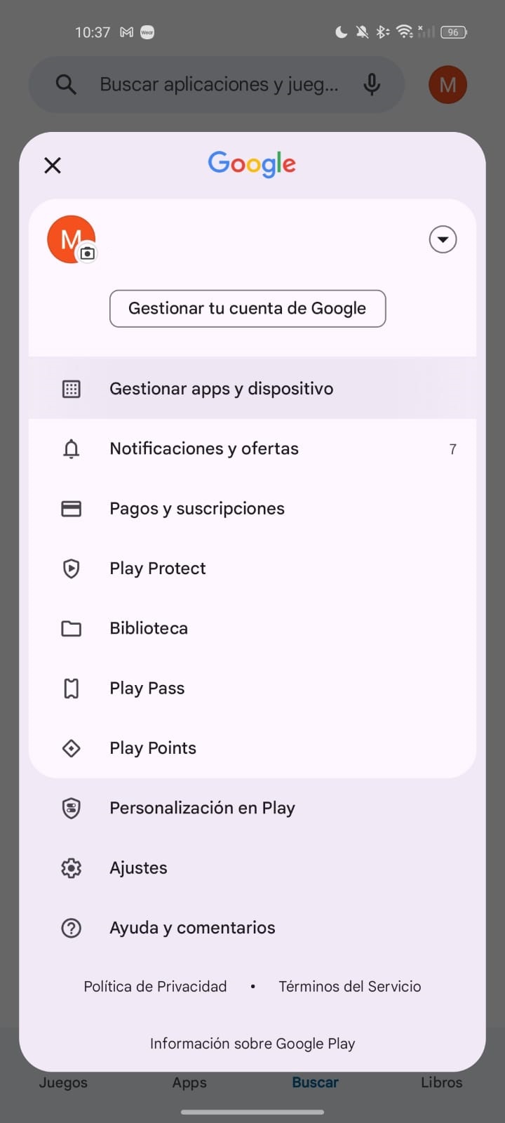 Gestionar actualización de aplicaciones