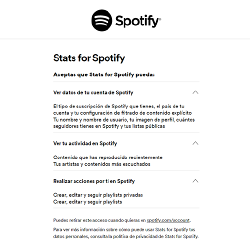 Spotify Stats estadísticas de Spotify