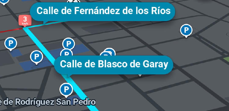 Aparcamientos Waze