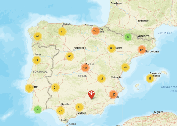 mapa radares de tráfico España