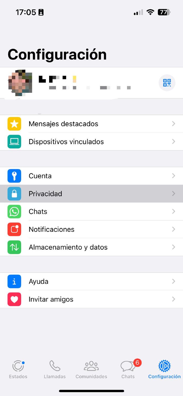 configuración WhatsApp