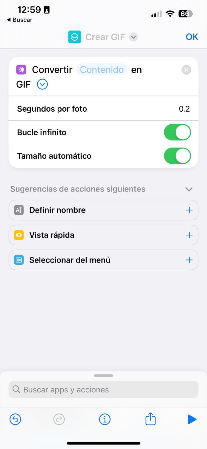 crear gif atajos iphone