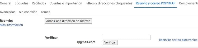 verificar reenvío verificar reenvío