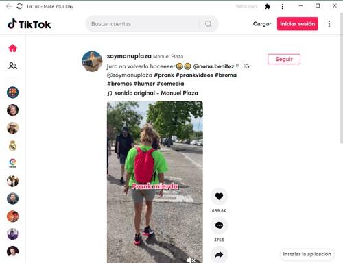 tiktok para escritorio