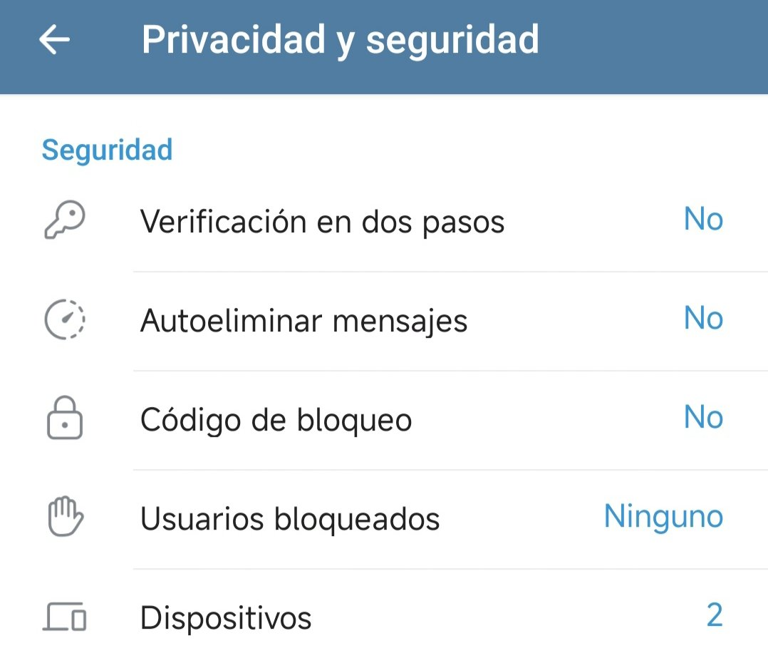 Copia seguridad chats Telegram