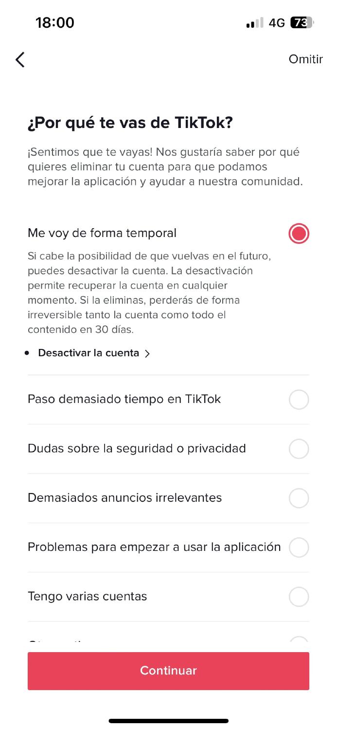 eliminar cuenta por motivos personales eliminar cuenta por motivos personales