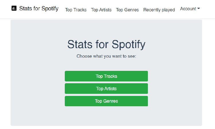 Spotify Stats estadísticas de Spotify