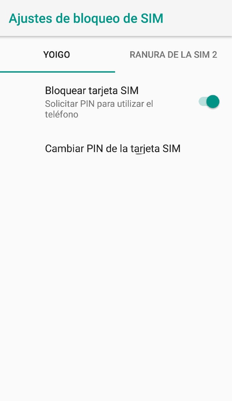 cambiar PIN Android