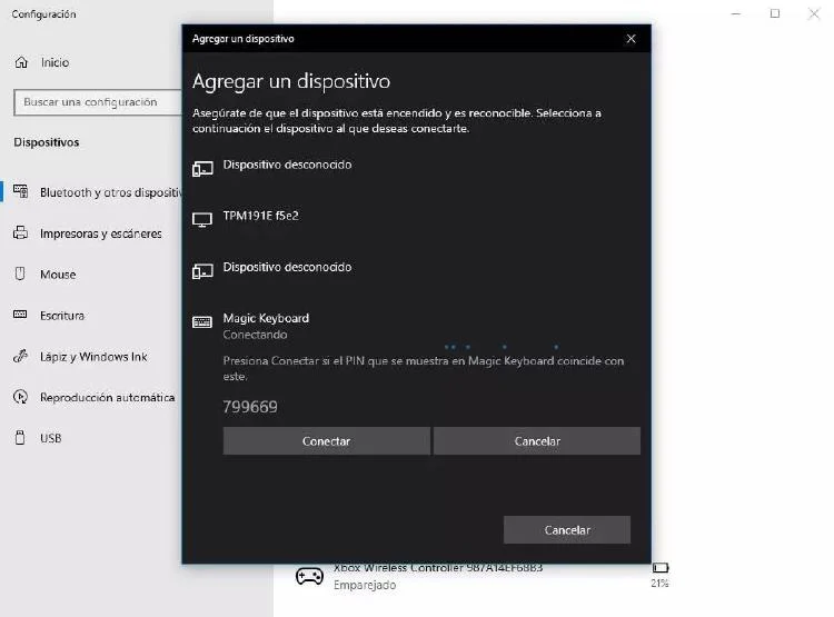 conectar magic keyboard